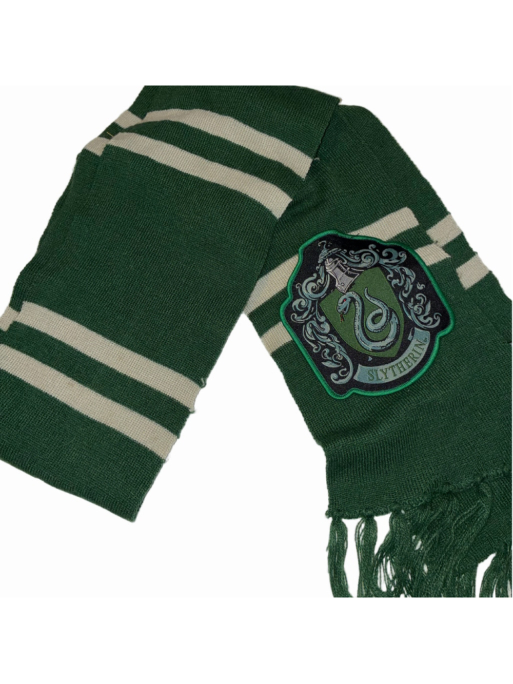 Harry Potter Slytherin Scarf One Size Green and Beige